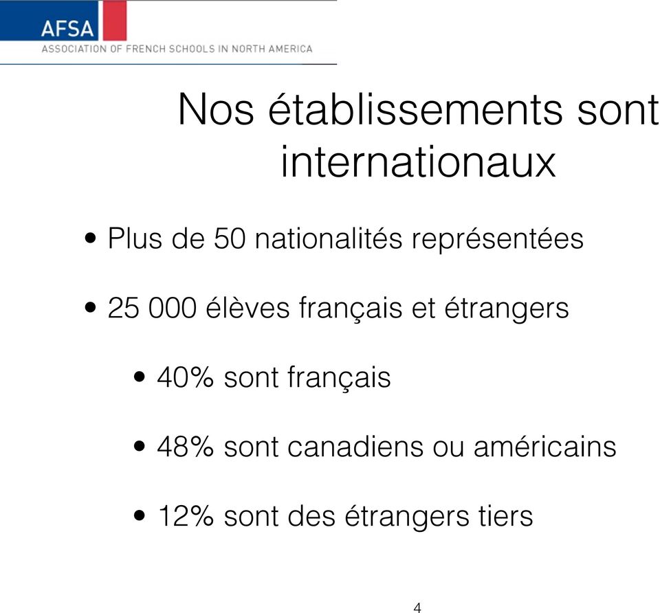 français et étrangers 40% sont français 48% sont