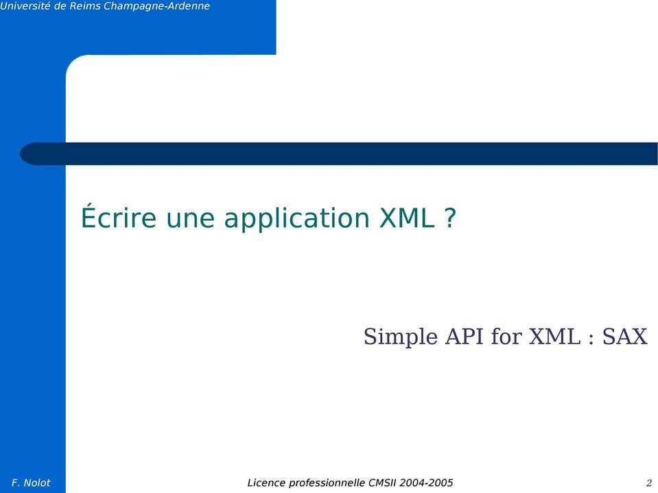 application XML?