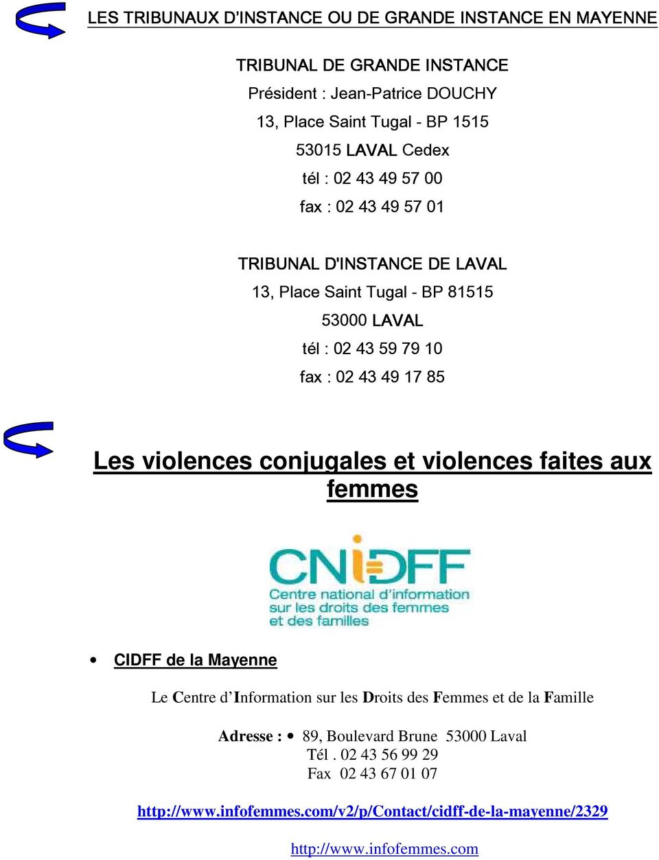 43 49 17 85 Les violences conjugales et violences faites aux femmes CIDFF de la Mayenne Le Centre d Information sur les Droits des Femmes et de la Famille