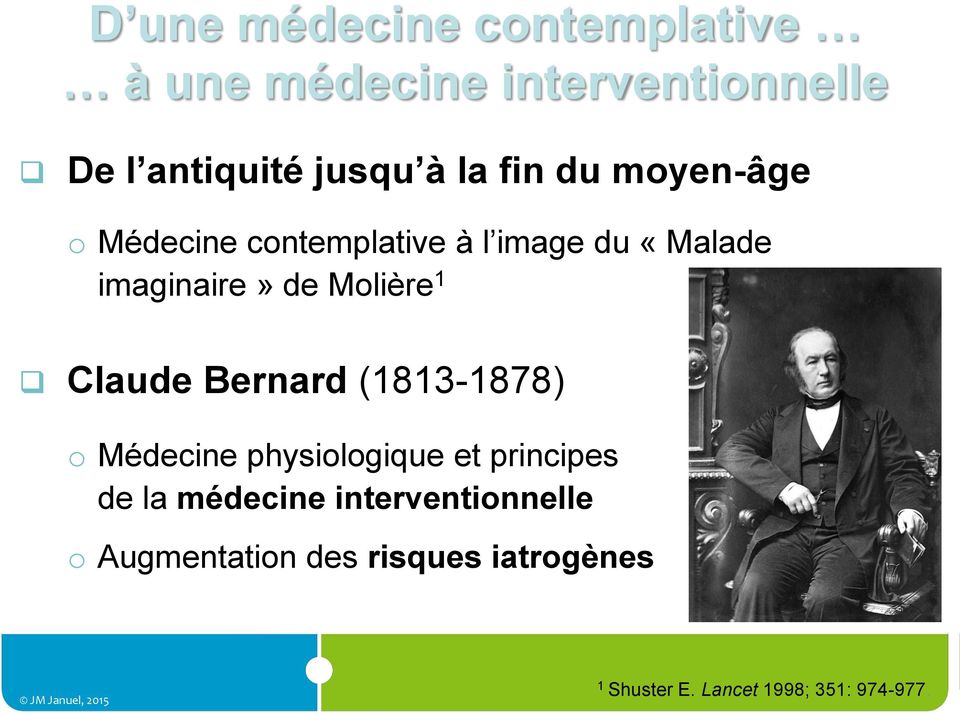 Claude Bernard (1813-1878) o Médecine physiologique et principes de la médecine