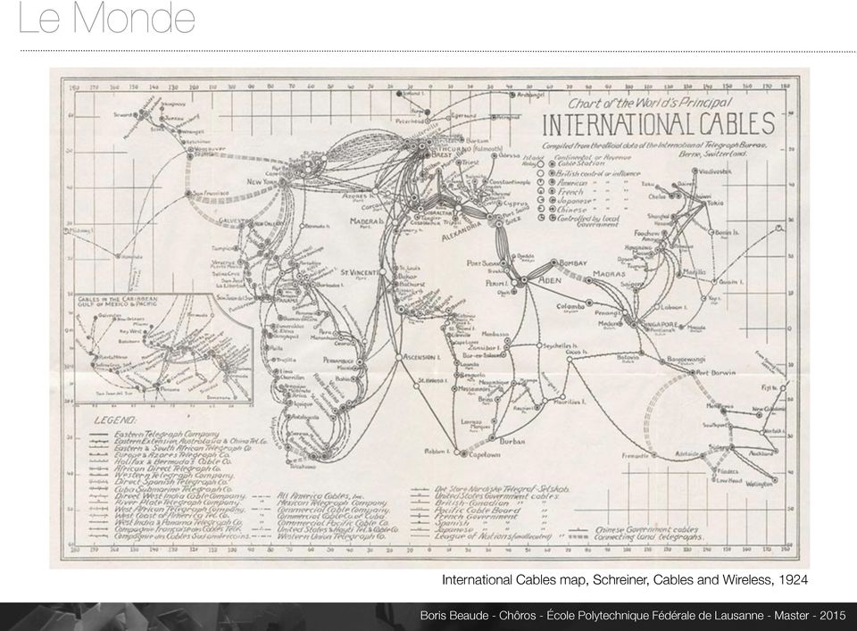 Cables map,