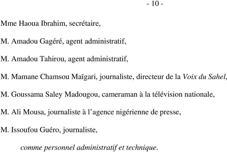 Mamane Chamsou Maïgari, journaliste, directeur de la Voix du Sahel, M.