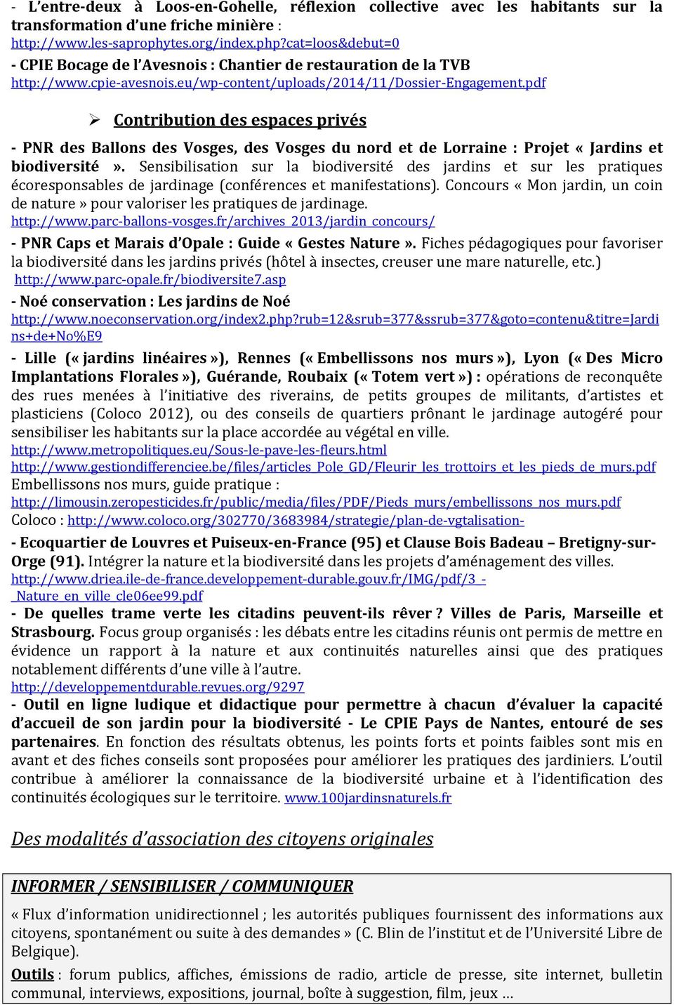 pdf Contribution des espaces privés - PNR des Ballons des Vosges, des Vosges du nord et de Lorraine : Projet «Jardins et biodiversité».