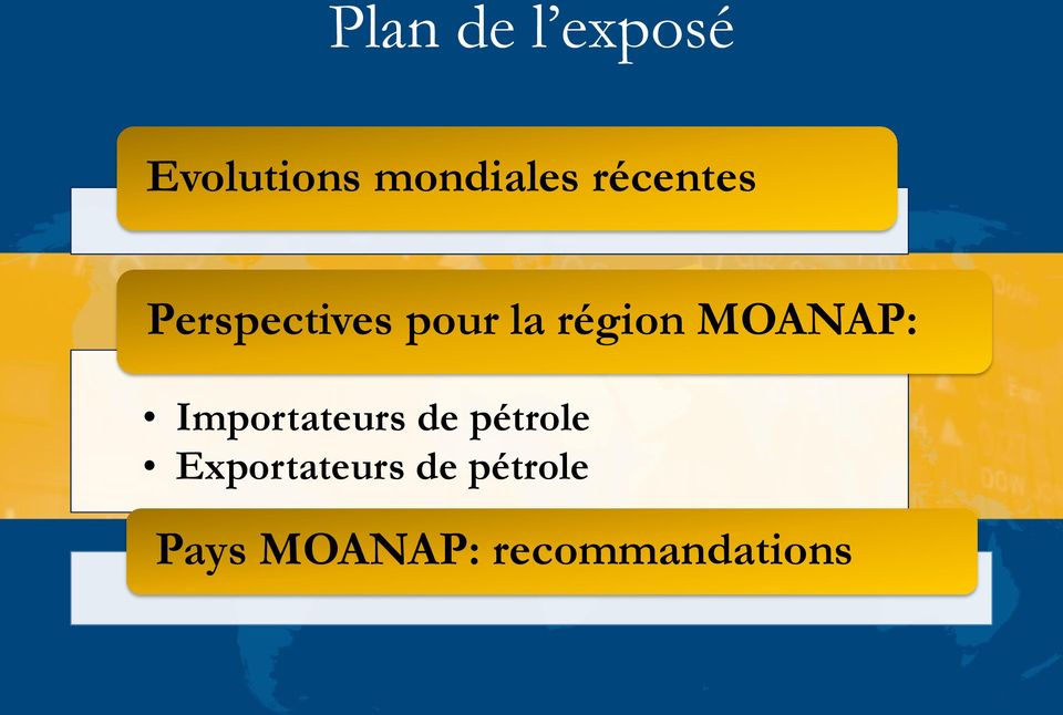 MOANAP: Importateurs de pétrole