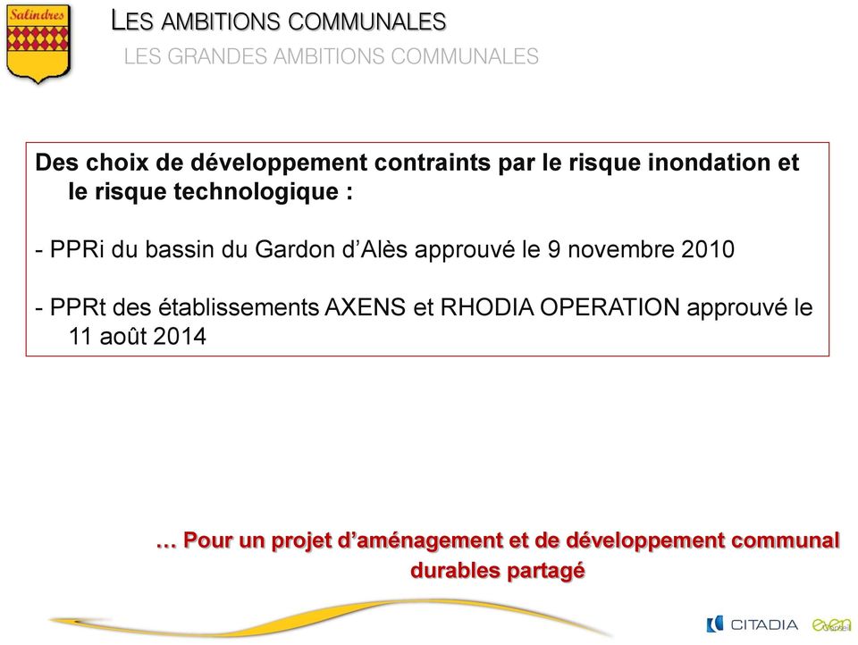 Gardon d Alès approuvé le 9 novembre 2010 - PPRt des établissements AXENS et RHODIA