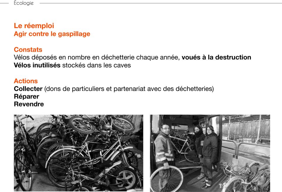 destruction Vélos inutilisés stockés dans les caves Actions