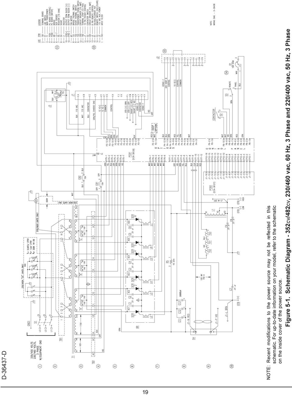 For up-to-date information on your model, refer to the schematic on the inside cover