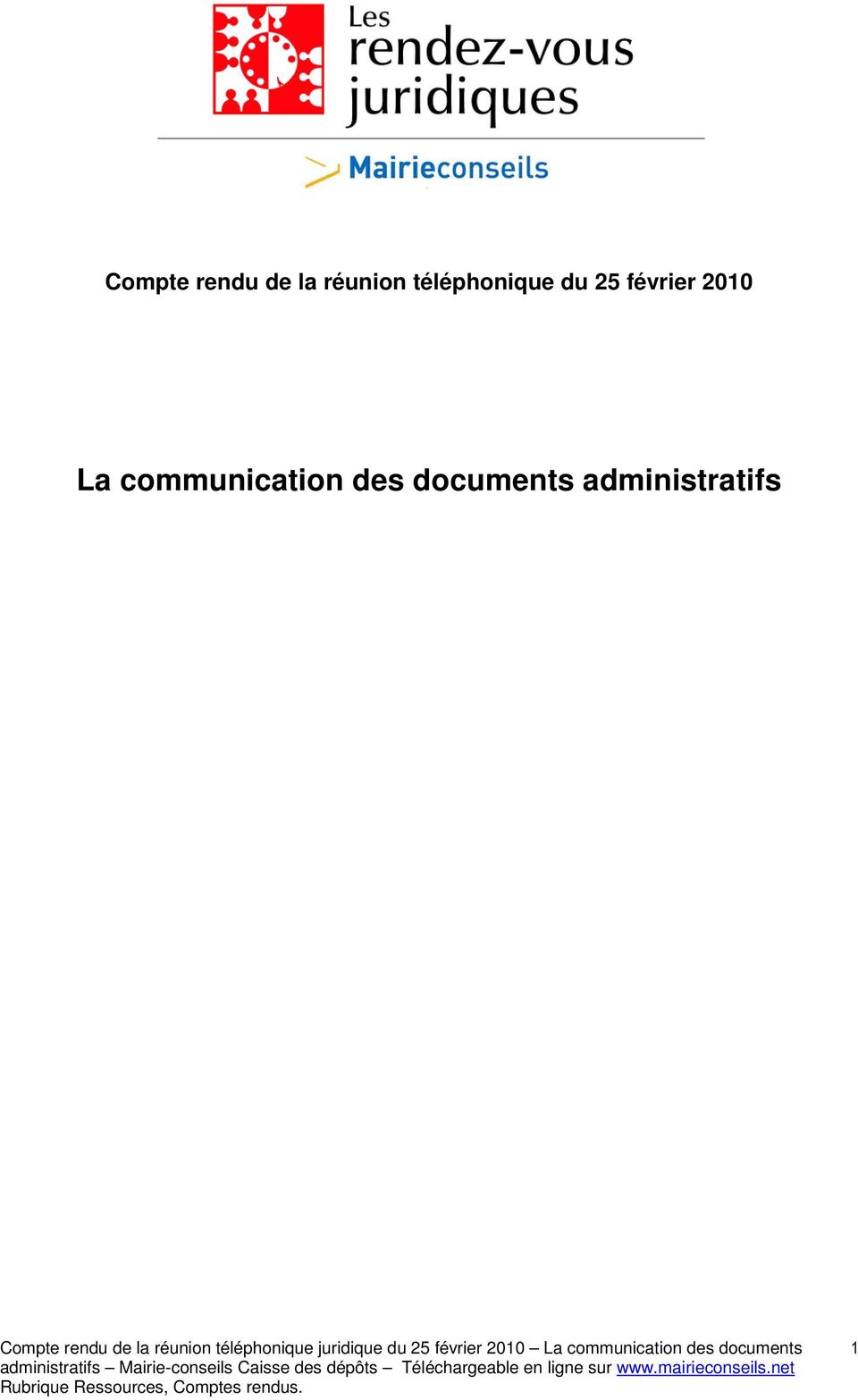 2010 La communication des