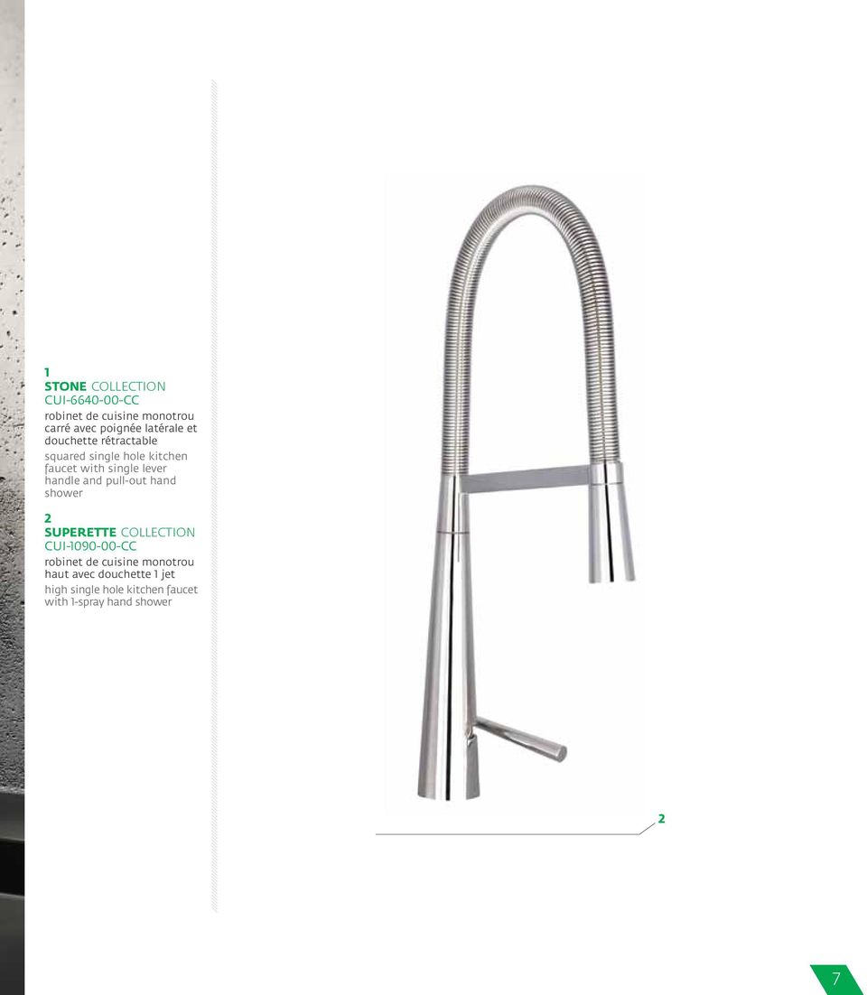 lever handle and pull-out hand shower 2 SUPERETTE COLLECTION