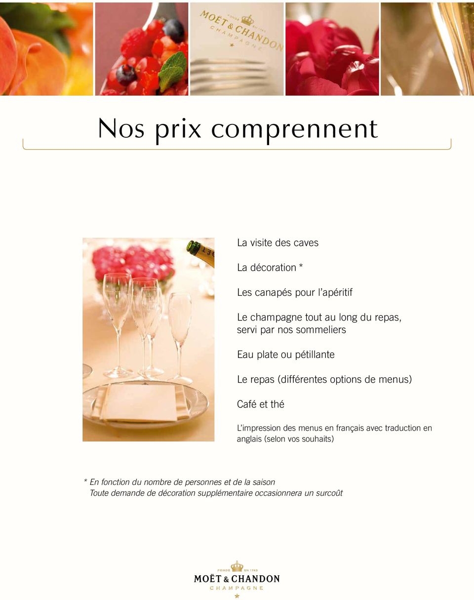 Café et thé L impression des menus en français avec traduction en anglais (selon vos souhaits) * En