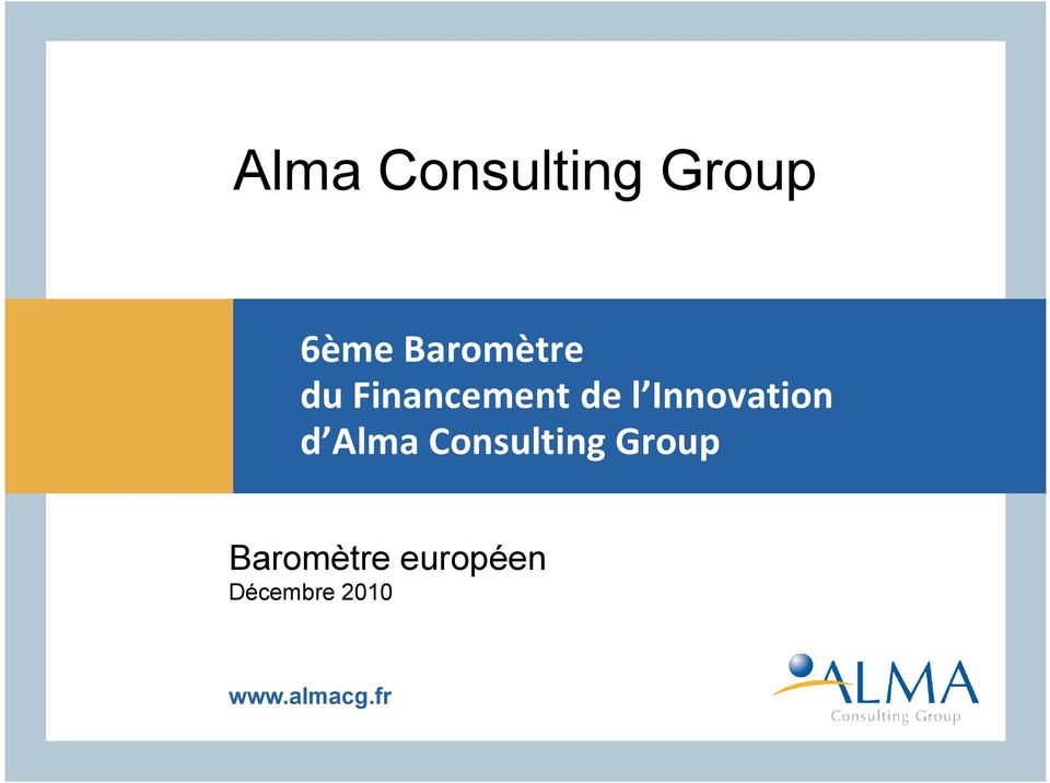 Innovation d Alma Consulting