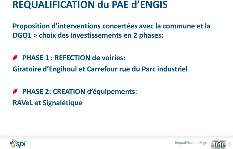 PHASE 1 : REFECTION de voiries: Giratoire d Engihoul et Carrefour rue