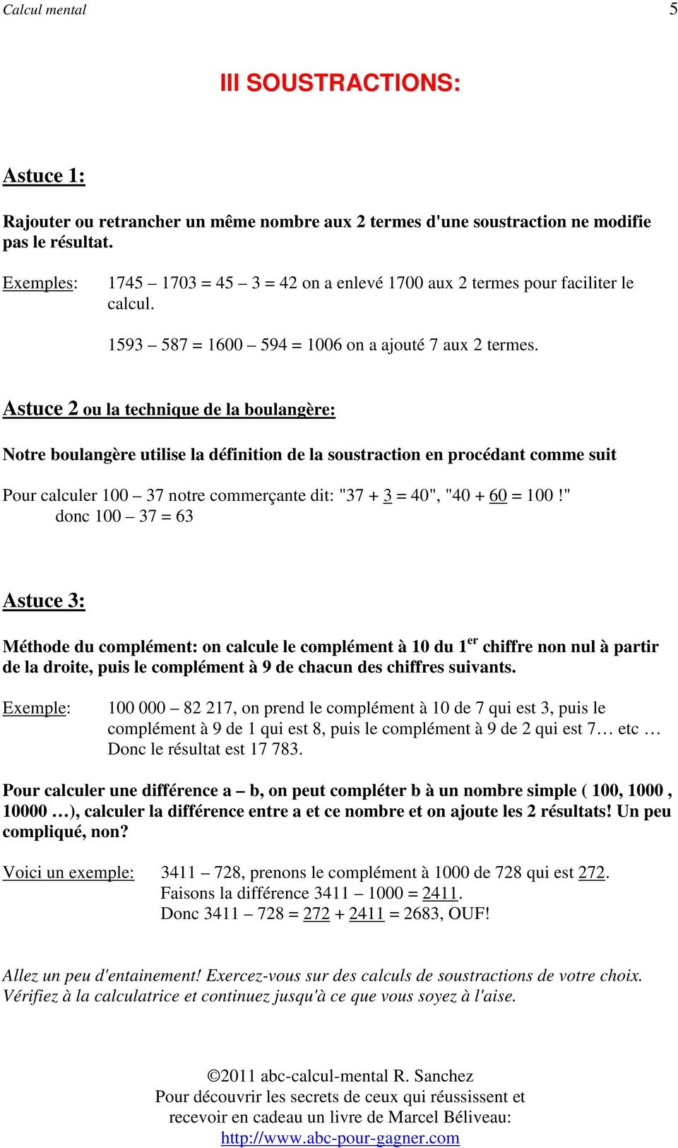 LE CALCUL MENTAL COMMENT SE PASSER DE LA CALCULATRICE - PDF Free Download
