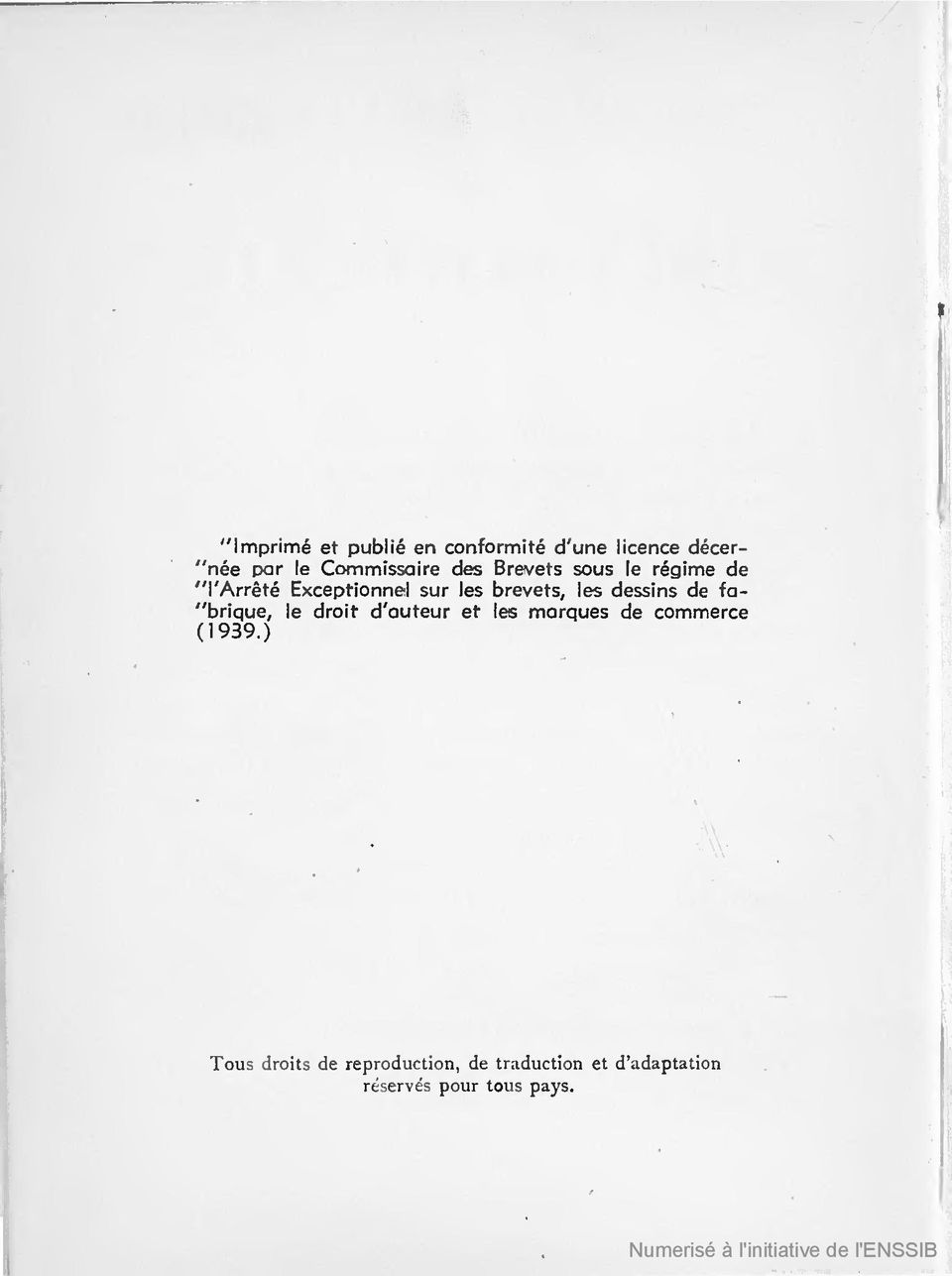 dessins de fa- "brique, le droit d'auteur et les marques de commerce (1939.