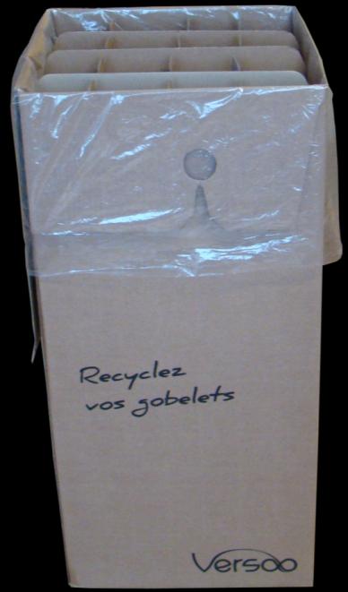 BOX GOBELETS Destiné à être placé dans les lieux de pause, près des machines à café et des fontaines à eau. Il dispose d un sac plastique permettant d éviter l écoulement de liquide.