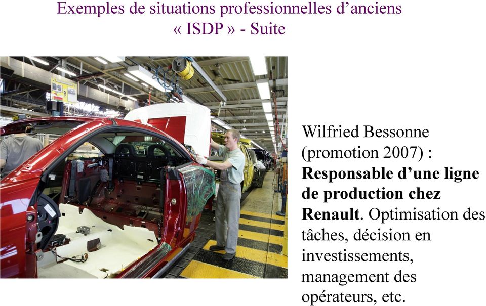 une ligne de production chez Renault.