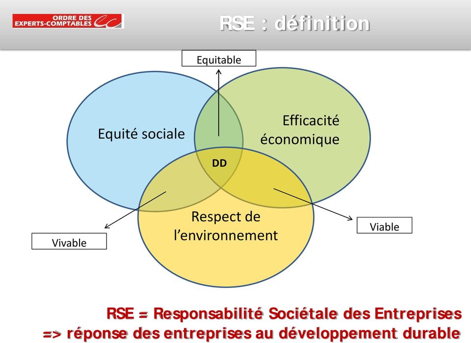 environnement Viable RSE = Responsabilité Sociétale