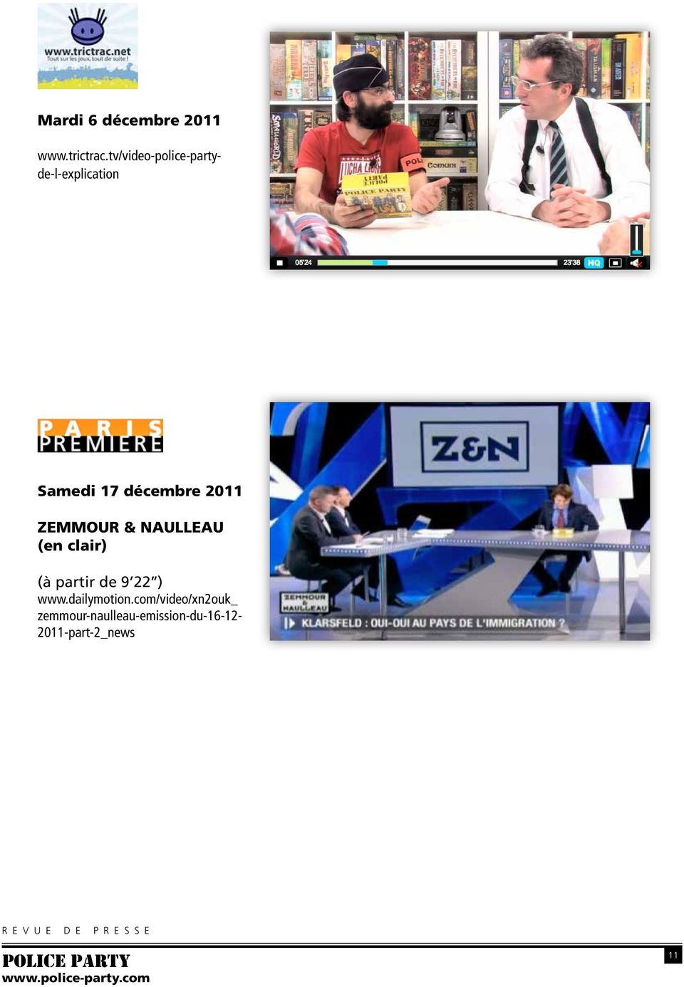 2011 zemmour & naulleau (en clair) (à partir de 9 22 ) www.