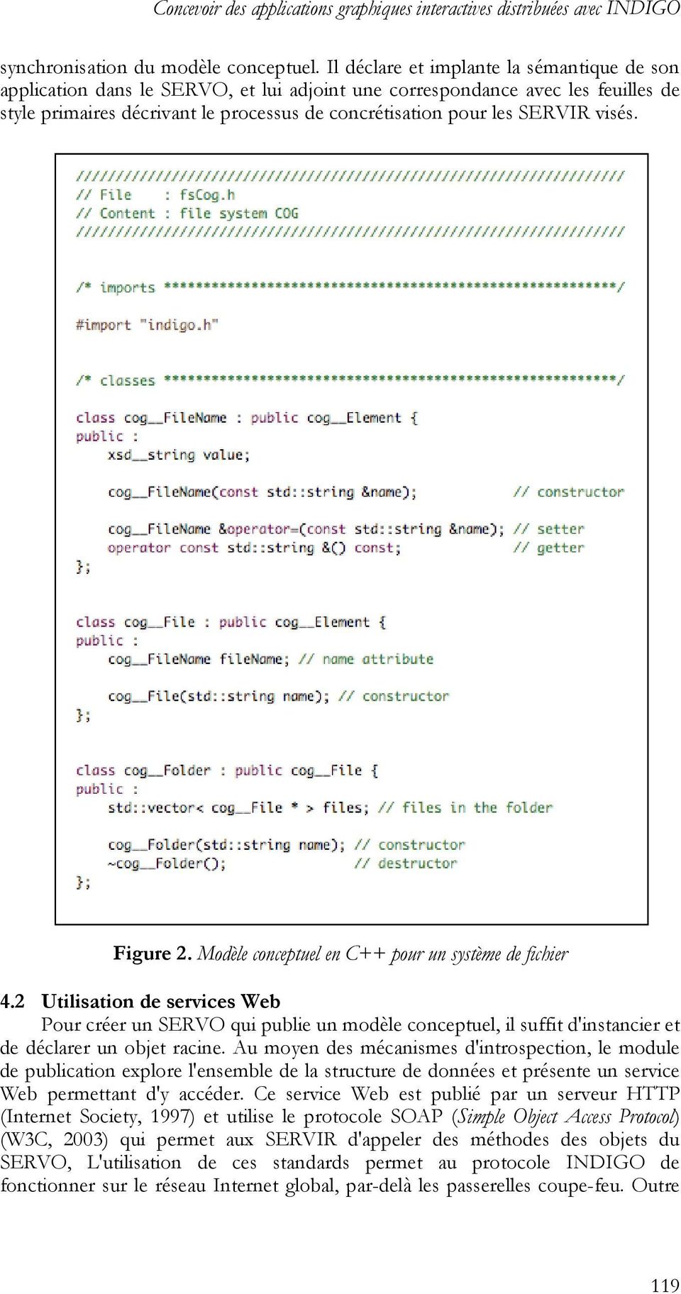 visés. Figure 2. Modèle conceptuel en C++ pour un système de fichier 4.