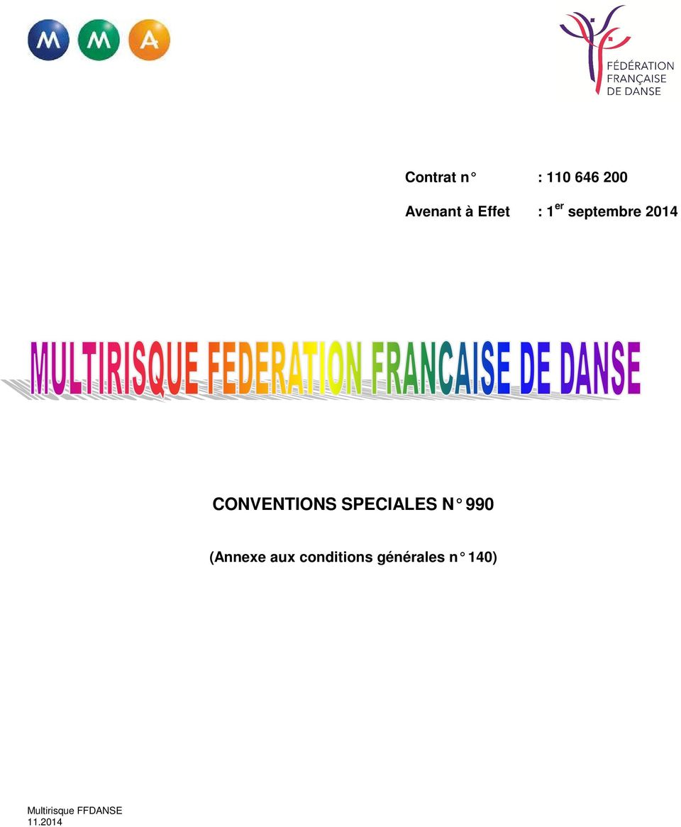 SPECIALES N 990 (Annexe aux conditions