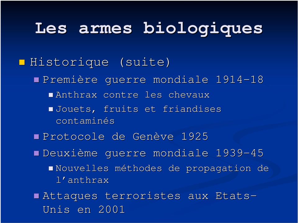 Protocole de Genève 1925 Deuxième guerre mondiale 1939-45 Nouvelles