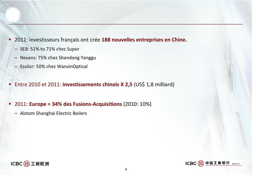 WanxinOptical Entre 2010 et 2011: investissements chinois X 2,5 (US$ 1,8