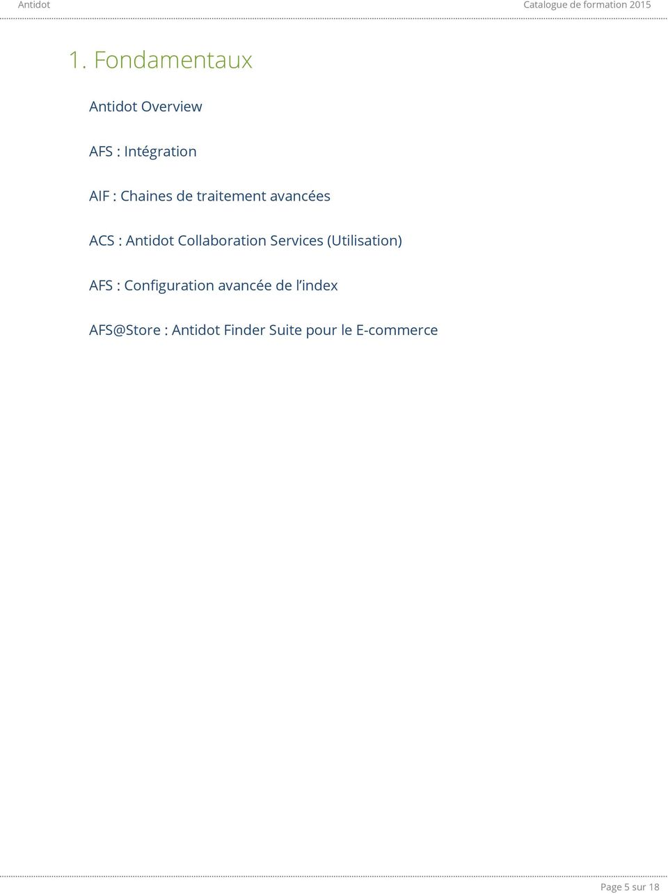 Services (Utilisation) AFS : Configuration avancée de l