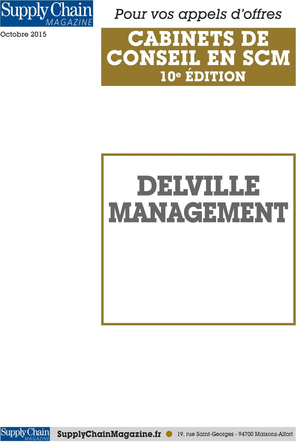 DELVILLE MANAGEMENT SupplyChainMagazine.