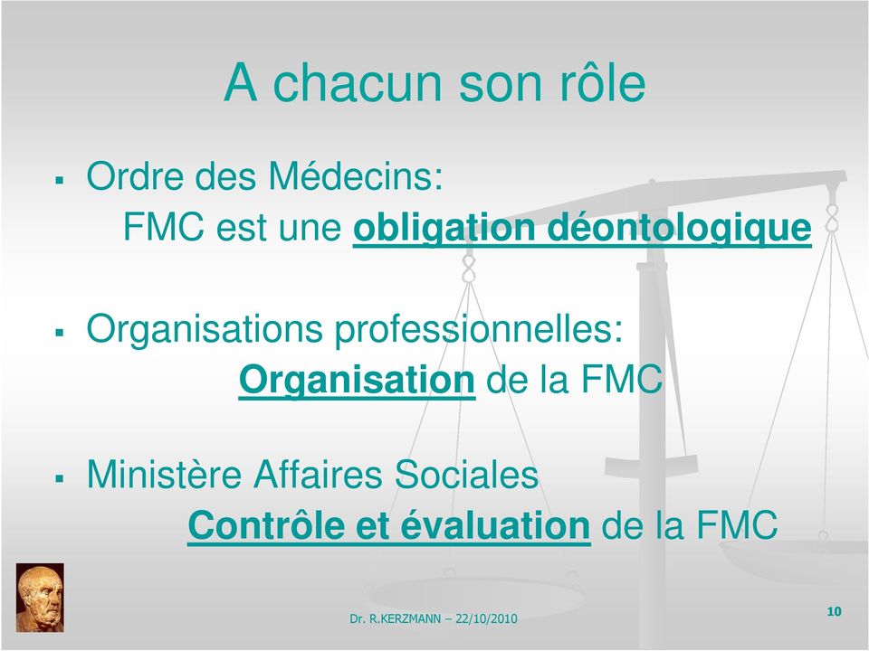 professionnelles: Organisation de la FMC