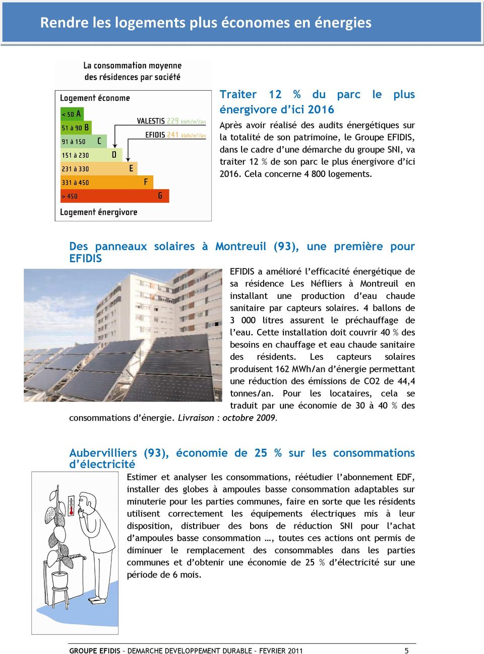 Des panneaux solaires à Montreuil (93), une première pour EFIDIS EFIDIS a amélioré l efficacité énergétique de sa résidence Les Néfliers à Montreuil en installant une production d eau chaude