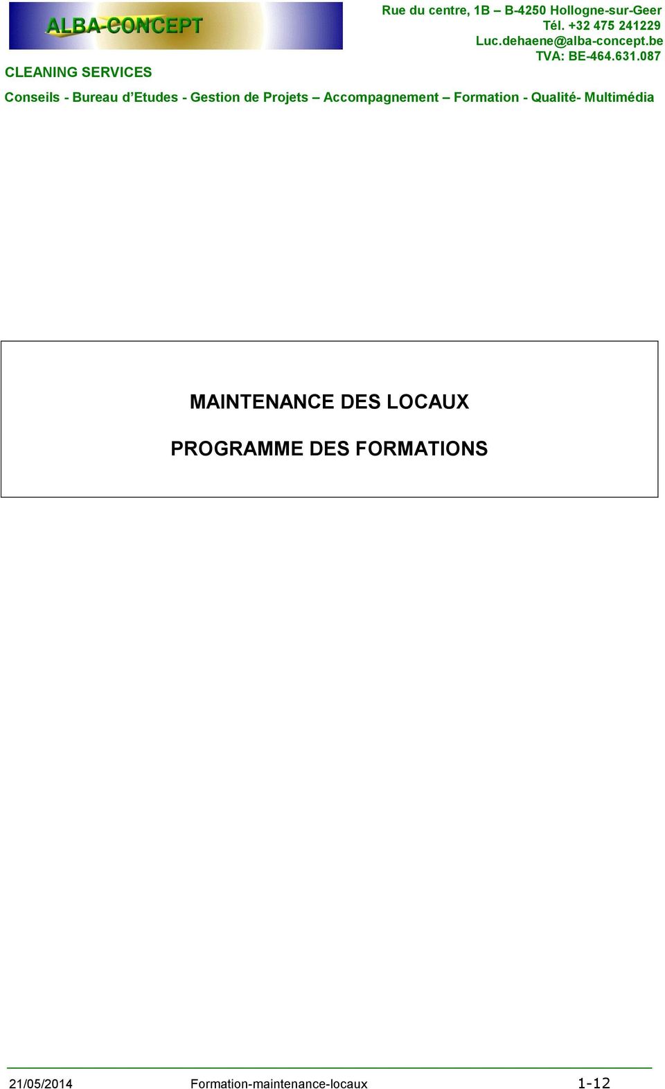 FORMATIONS 21/05/2014