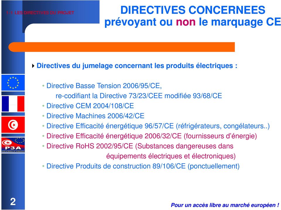 Directive Efficacité énergétique 96/57/CE (réfrigérateurs, congélateurs.