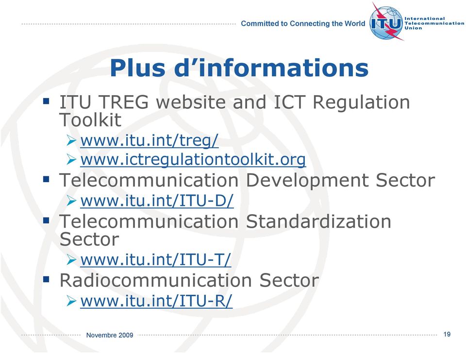 org Telecommunication Development Sector www.itu.