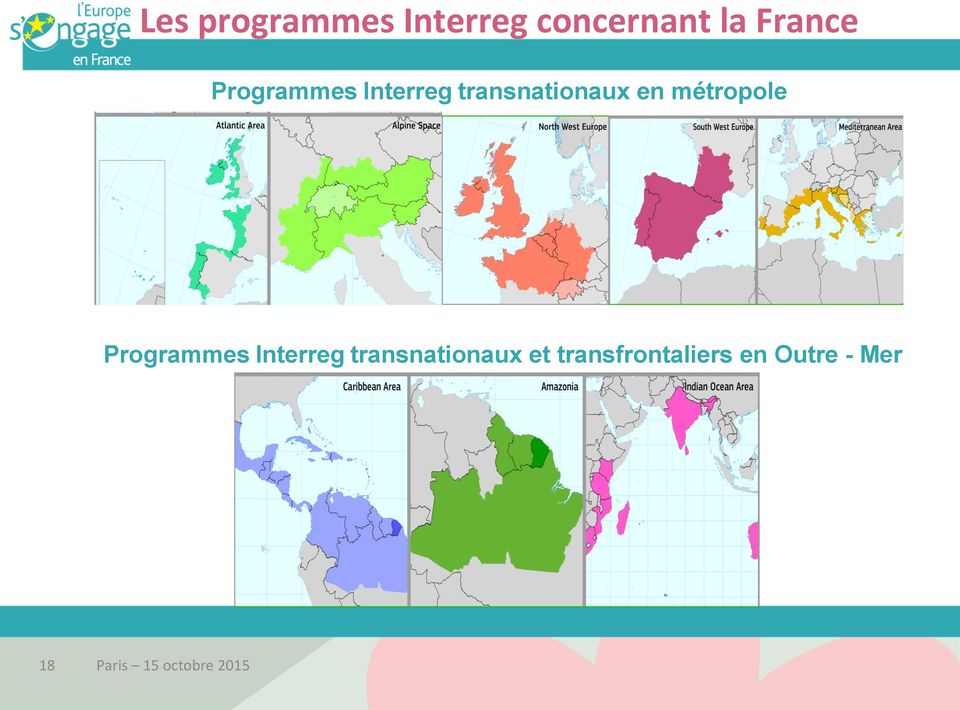 métropole Programmes Interreg transnationaux