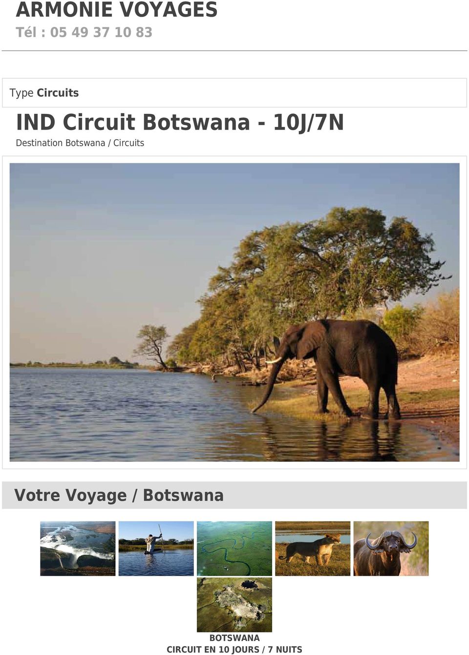 Destination Botswana / Circuits Votre