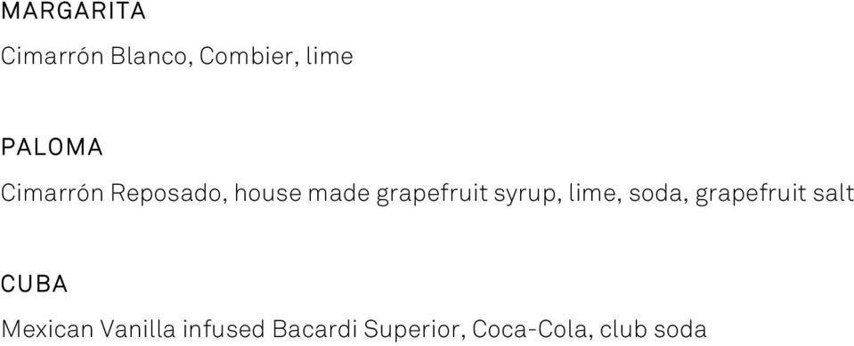 lime, soda, grapefruit salt CUBA Mexican