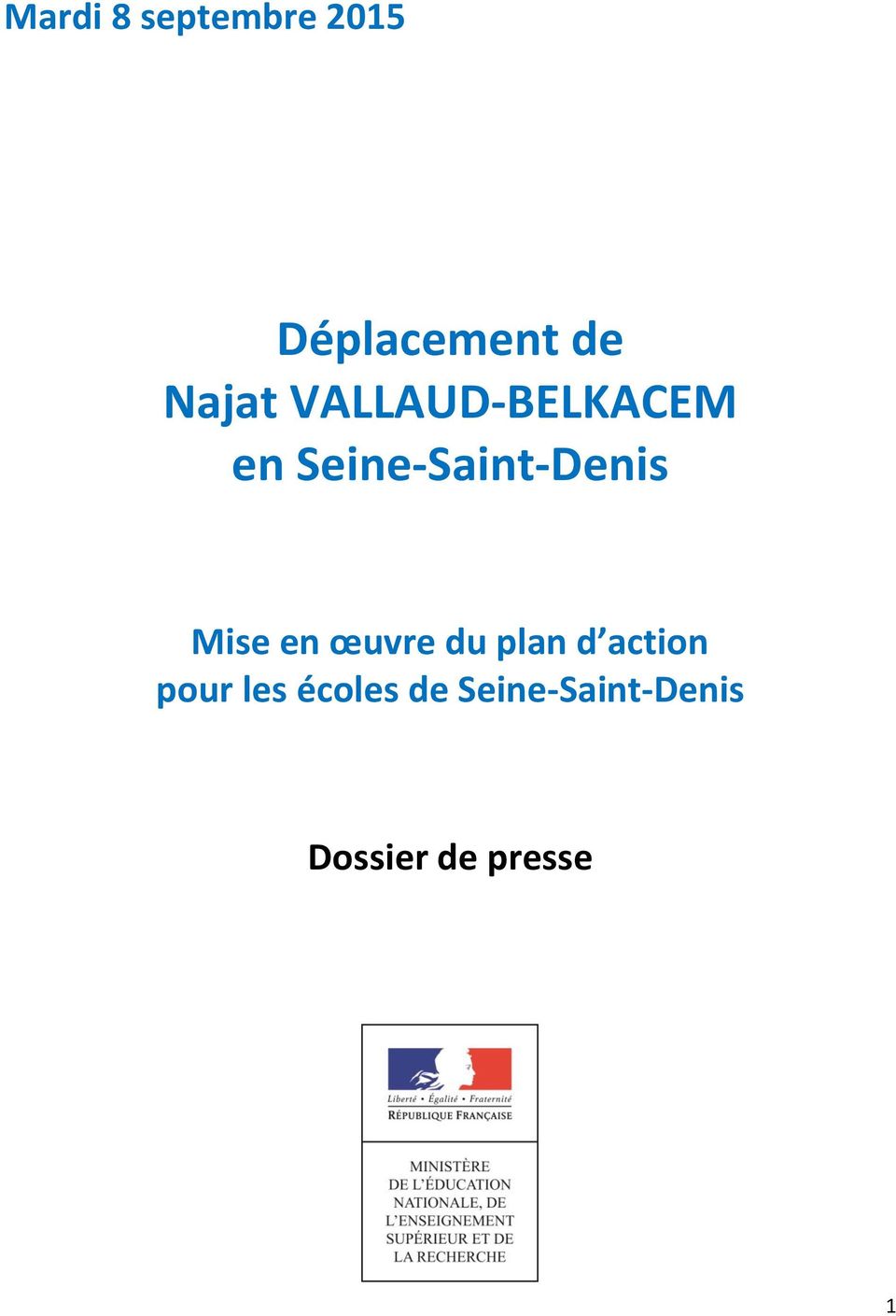 Seine-Saint-Denis Mise en œuvre du plan d