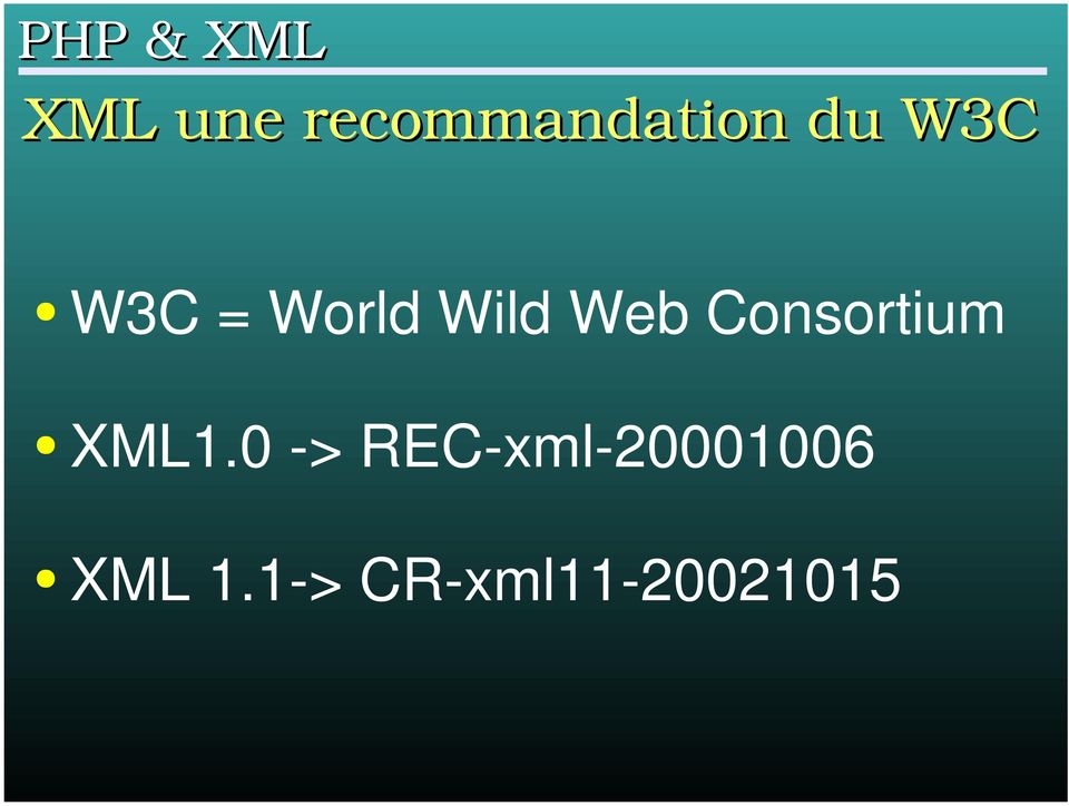 Consortium XML1.