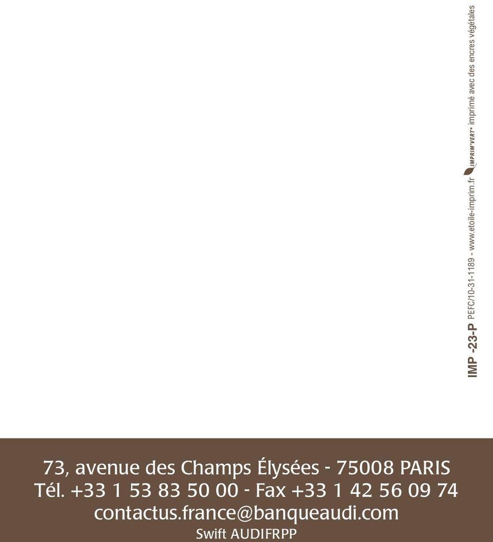 Champs Élysées - 75008 PARIS Tél.