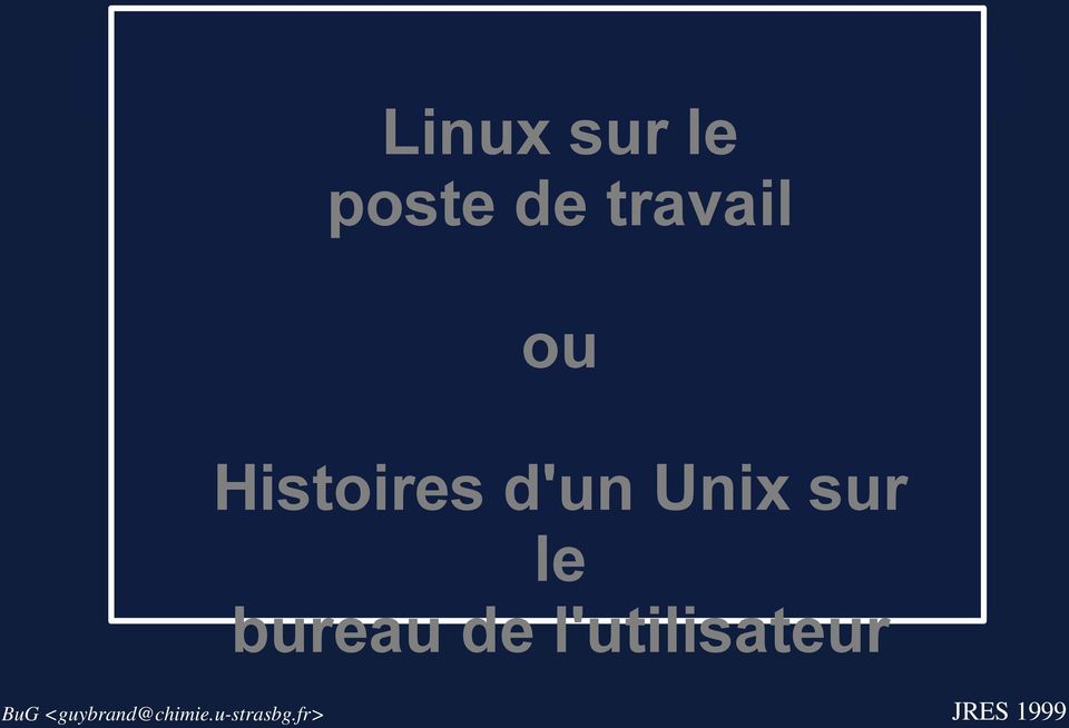 Histoires d'un Unix