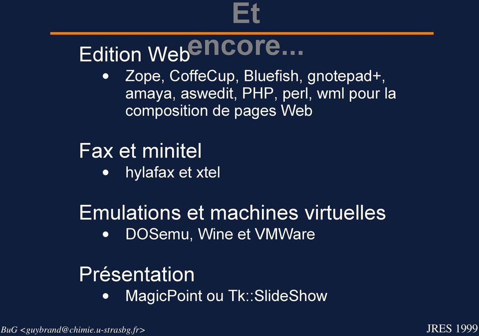 perl, wml pour la composition de pages Web Fax et minitel