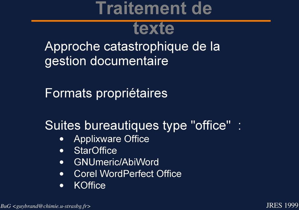 bureautiques type "office" : Applixware Office