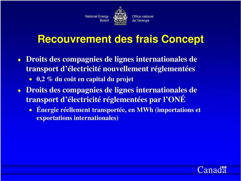 Droits des compagnies de lignes internationales de transport d électricité réglementées