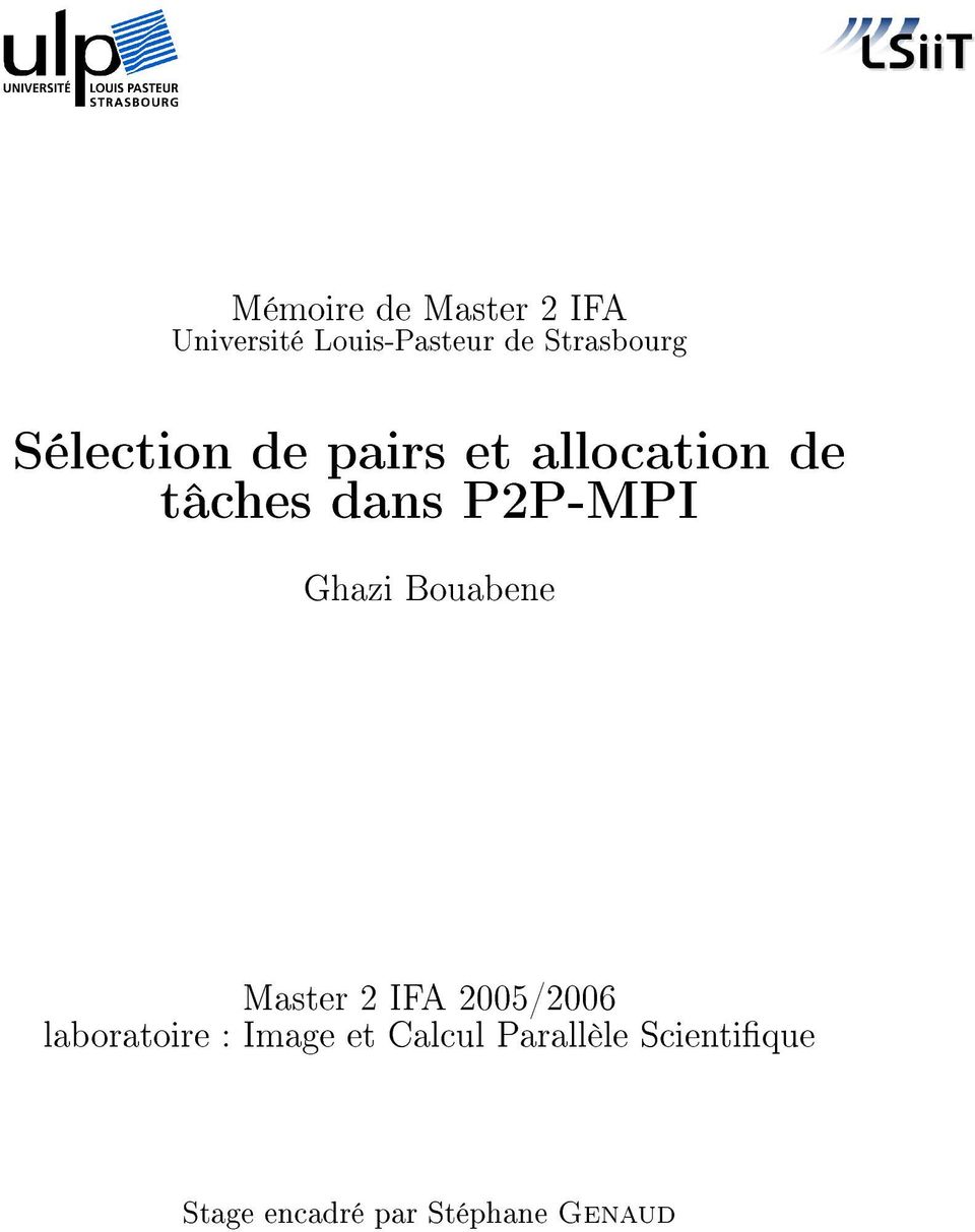 Ghazi Bouabene Master 2 IFA 2005/2006 boratoire : Image