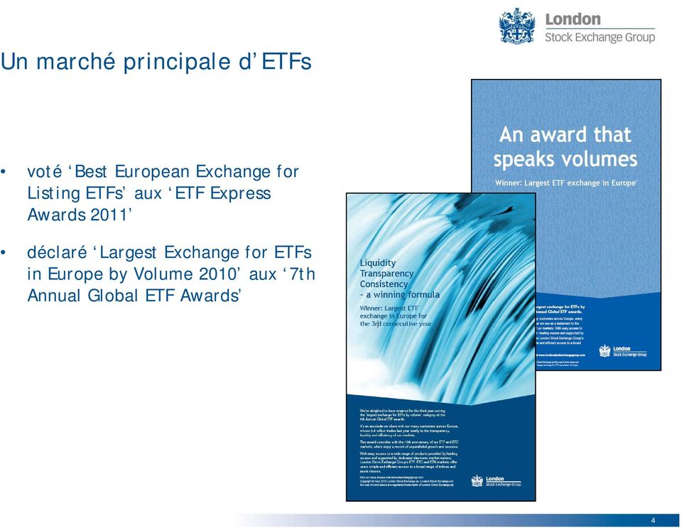 2011 déclaré Largest Exchange for ETFs in Europe