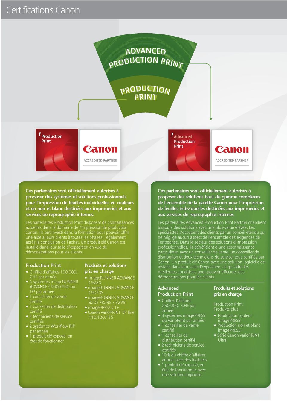 Les partenaires Production Print disposent de connaissances actuelles dans le domaine de l impression de production Canon.