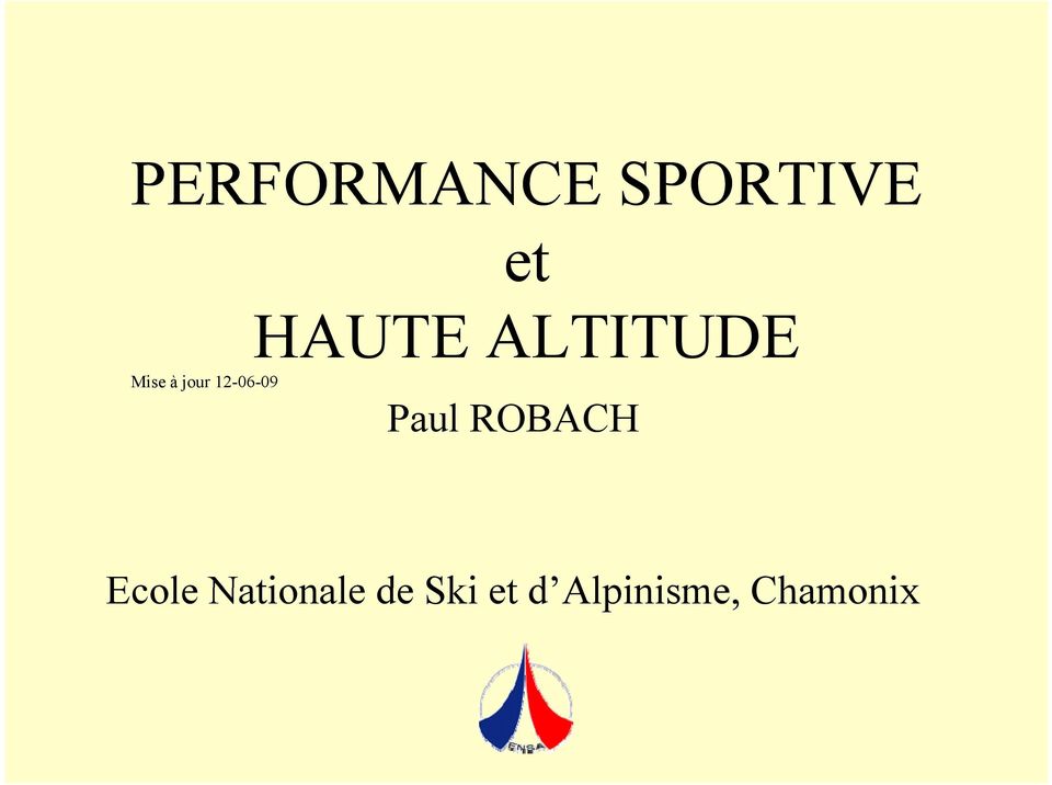 Paul ROBACH Ecole Nationale