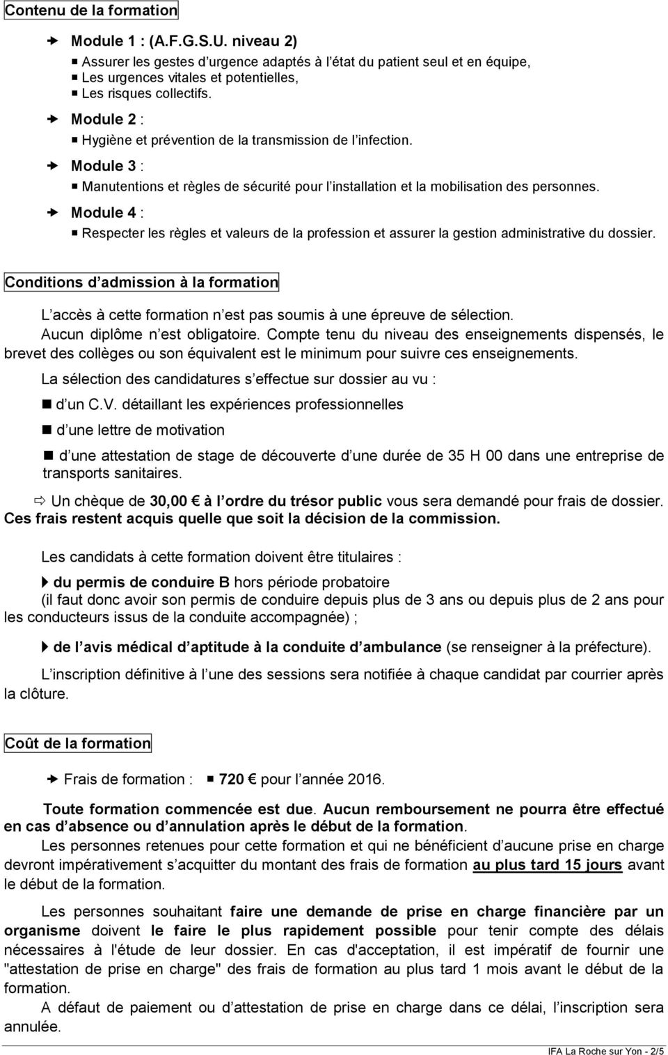 Lettre De Souhait Formation Ambulancier : Dossier D ...