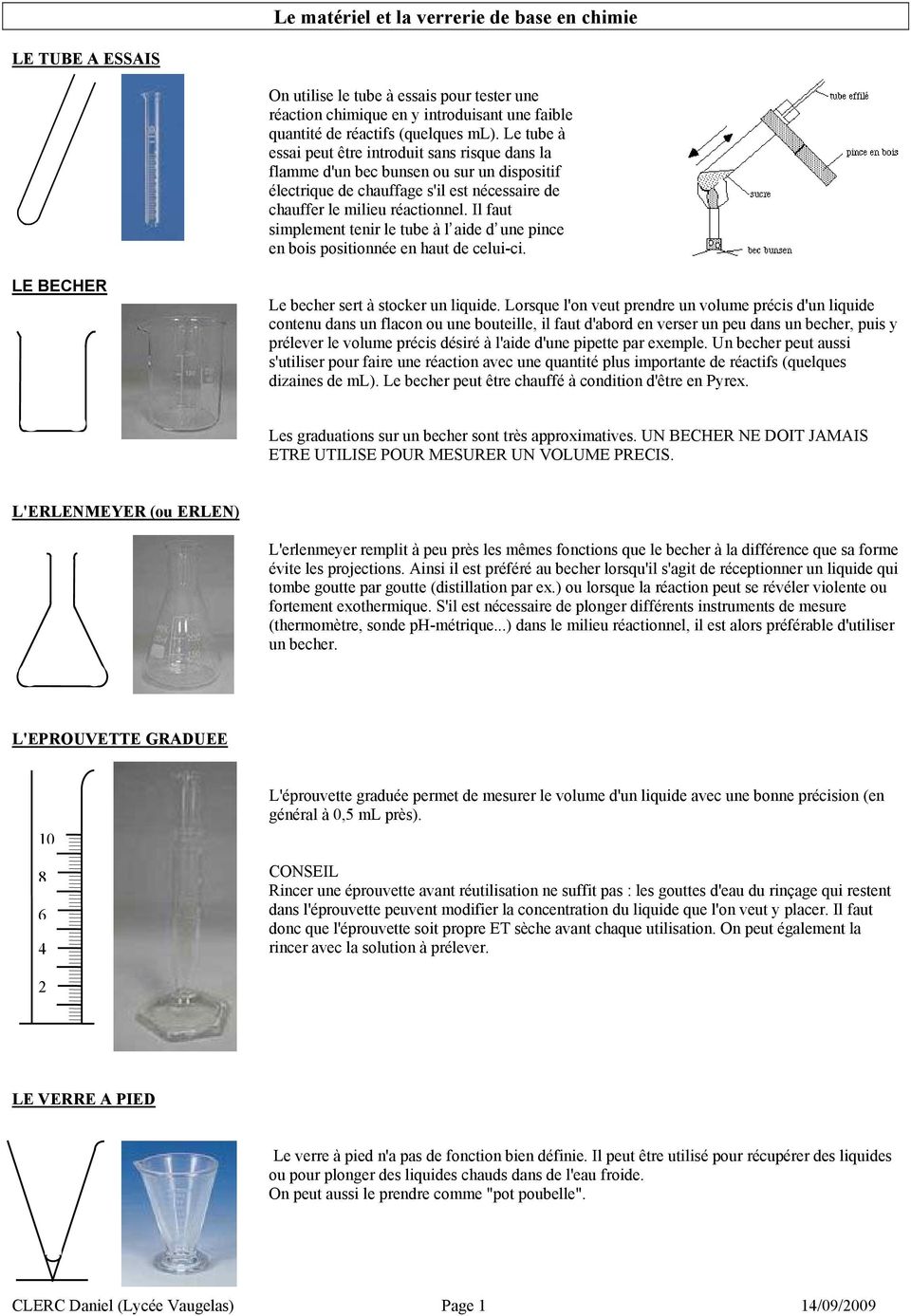 Le matériel et la verrerie de base en chimie - PDF Free Download
