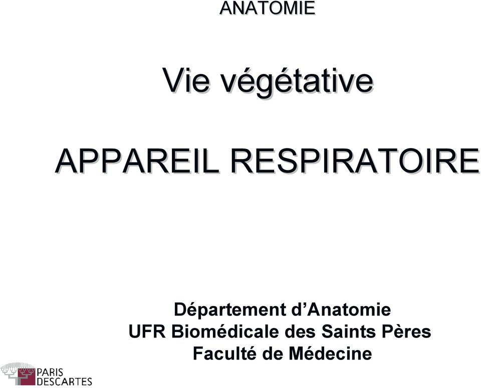 Département d Anatomie UFR